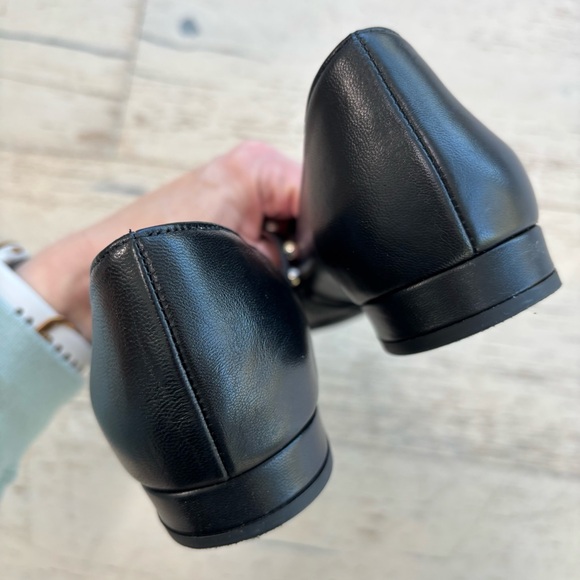 Pretty Ballerinas Clementine Black Flats with Silver Studs - Picture 3 of 5